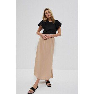 Maxi skirt made of smooth fabric