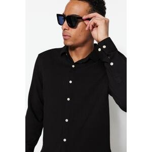 Trendyol Men's Black Slim Fit Knitted Shirt