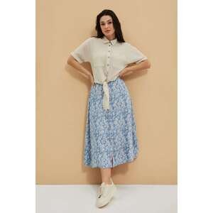 LADIES SKIRT L-SC-4010 BLUE