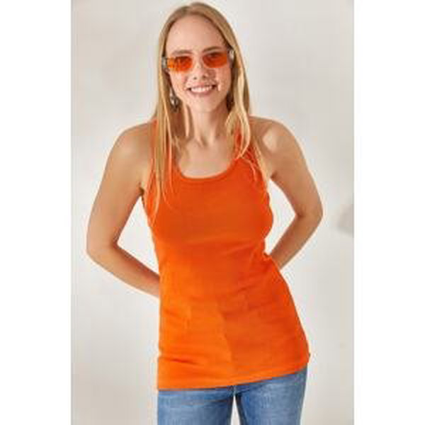 Olalook Women's Orange Long Camisole Undershirt