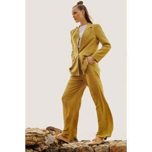 DEFACTO Wide Leg Linen Blend Trousers