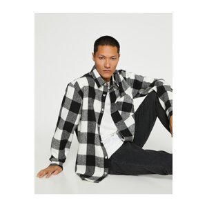 Koton Checkered Lumberjack Shirt Classic Collar Long Sleeve