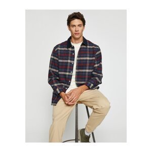 Koton Checkered Lumberjack Shirt Collar Detailed