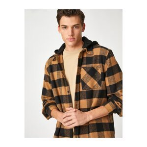 Koton Plaid Lumberjack Shirt Pocket Collar Detailed Buttoned