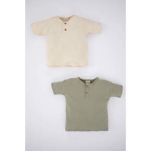 DEFACTO Baby Boy Regular Fit 2-pack Short Sleeve T-Shirt