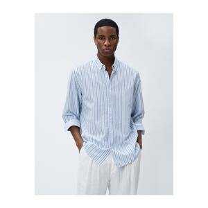 Koton Classic Cuff Collar Shirt With Buttons Long Sleeves