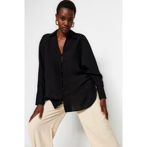 Trendyol Black Oversize/Wide Fit Woven Shirt