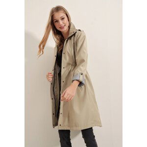 Bigdart 5808 Tie Waist Trench Coat - Beige