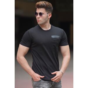 Madmext Black Pocket Detailed T-Shirt 5241