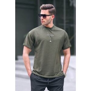 Madmext Khaki Lycra Basic Men's T-Shirt 6060