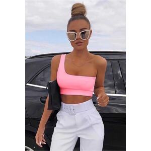 Madmext Mad Girls One-Shoulder Pink Strap Bodywork Mg325