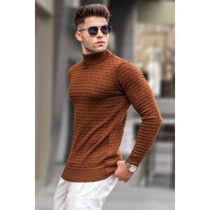 Madmext Camel Turtleneck Knitwear Sweater 5762