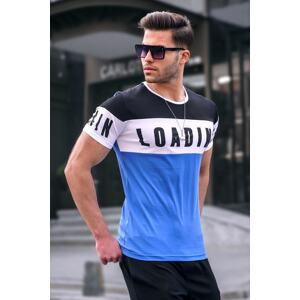 Madmext Printed Saxe Blue T-Shirt 2974