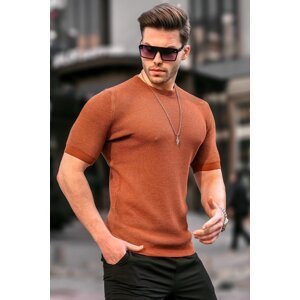 Madmext Men's Tile Knitwear T-Shirt 5076