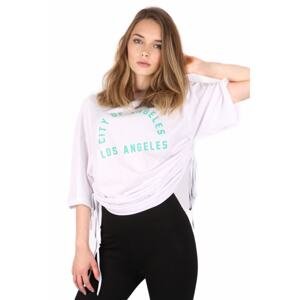 Madmext Mad Girls White Pleated T-Shirt