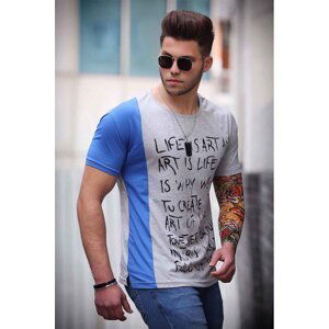 Madmext Printed Gray T-Shirt 3020