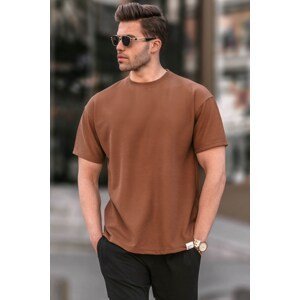 Madmext Men's Brown Regular Fit Basic T-Shirt 6099