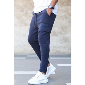 Madmext Navy Blue Men's Tracksuit with Pocket 4834