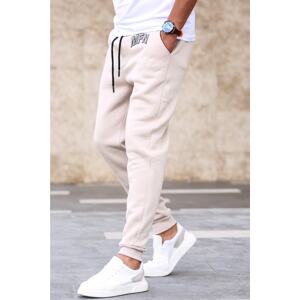 Madmext 3 Thread Raised Beige Men's Tracksuit 5427