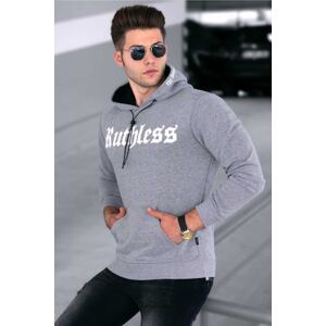 Madmext Gray Printed Men's Sweatshirt 4747