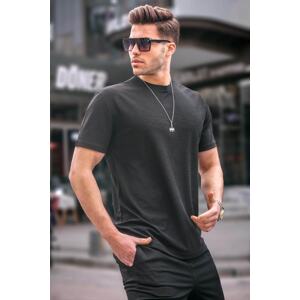 Madmext Black Regular Fit Basic Men's T-Shirt 6069