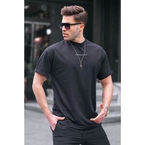 Madmext Black Lycra Basic Men's T-Shirt 6060