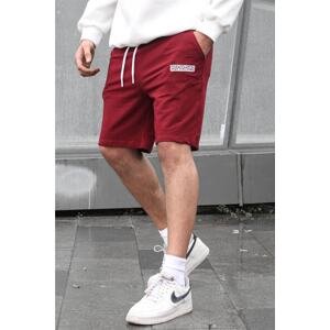 Madmext Claret Red Printed Men's Capri Shorts 5487