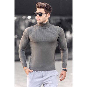 Madmext Khaki Turtleneck Sweater 4677