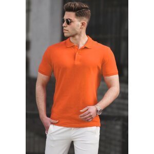 Madmext Orange Basic Polo Men's T-Shirt 5101