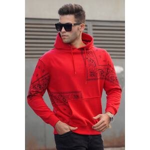 Madmext Red Printed Men's Sweatshirt 5299