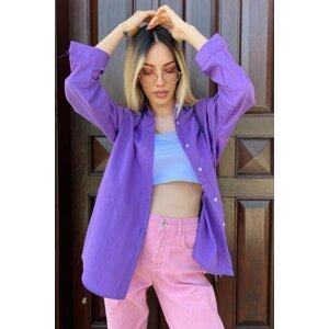 Madmext Mad Girls Purple Oversize Shirt