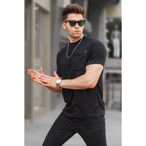 Madmext Black Basic T-Shirt with Pocket 5880