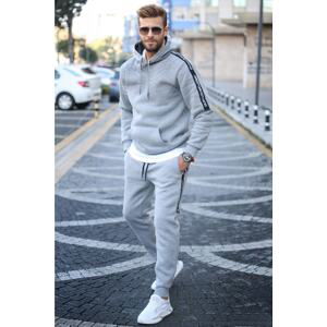 Madmext Gray Men's Tracksuit Set 5425