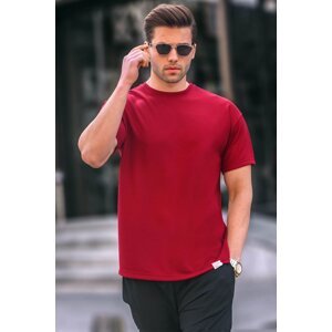 Madmext Claret Red Regular Fit Basic Men's T-Shirt 6099