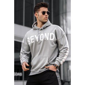 Madmext Dyed Gray Hooded Sweatshirt 5327