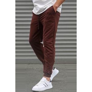 Madmext Brown Basic Men's Tracksuits With Elastic Legs 5494