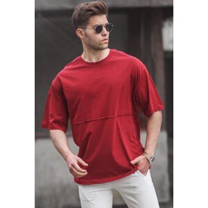 Madmext Maroon Men's Oversize Printed T-Shirt 5250