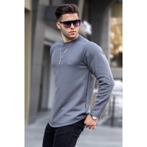 Madmext Smoked Crewneck Regular Fit Basic Sweatshirt 6023