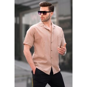 Madmext Mink Basic Short Sleeve Men's Shirt 5598