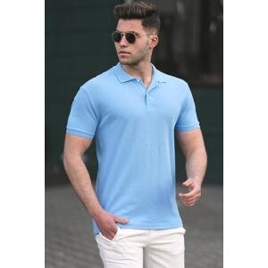 Madmext Blue Basic Polo Men's T-Shirt 5101