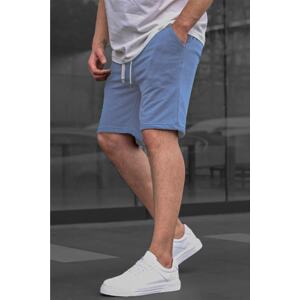 Madmext Blue Basic Men's Shorts 6505