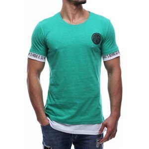 Madmext Coat of Arms Printed Green T-Shirt 2623