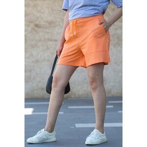 Madmext Mad Girls Orange Shorts