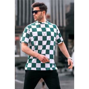 Madmext Men's Green Patterned T-Shirt 5808