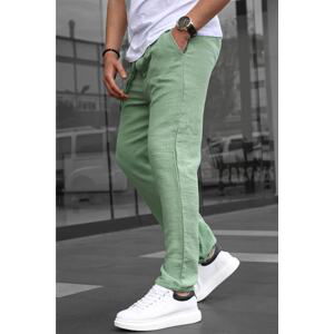 Madmext Green Muslin Fabric Men's Basic Trousers 6507