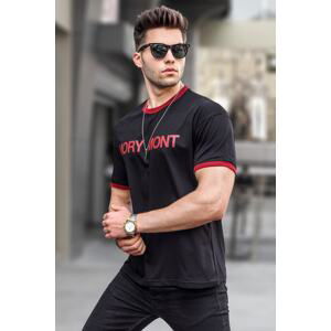 Madmext Black Printed Regular Fit T-Shirt 5884