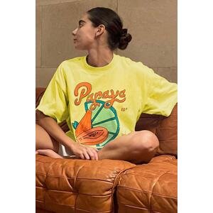 Madmext Yellow Printed Oversize T-Shirt