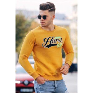 Madmext Men's Printed Yellow Sweatshirt 4375