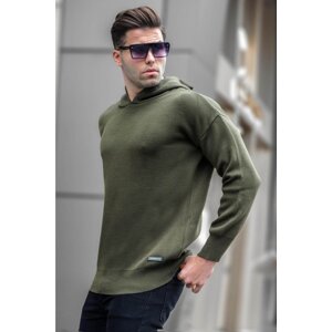 Madmext Hooded Khaki Knitwear Sweater 5293