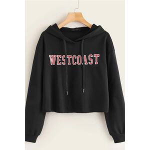 Madmext Mad Girls Hoodie Black Sweatshirt Mg809